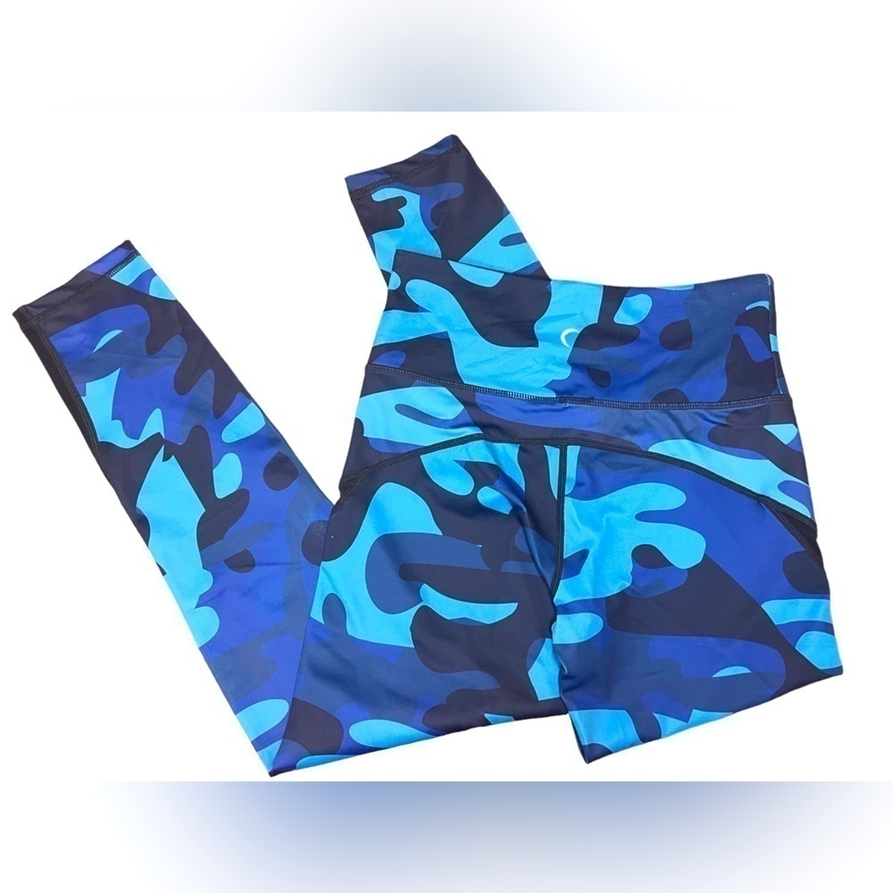 ZYIA Active Light N Tight Blue Camo Ankle Leggings Size 4 (Small)